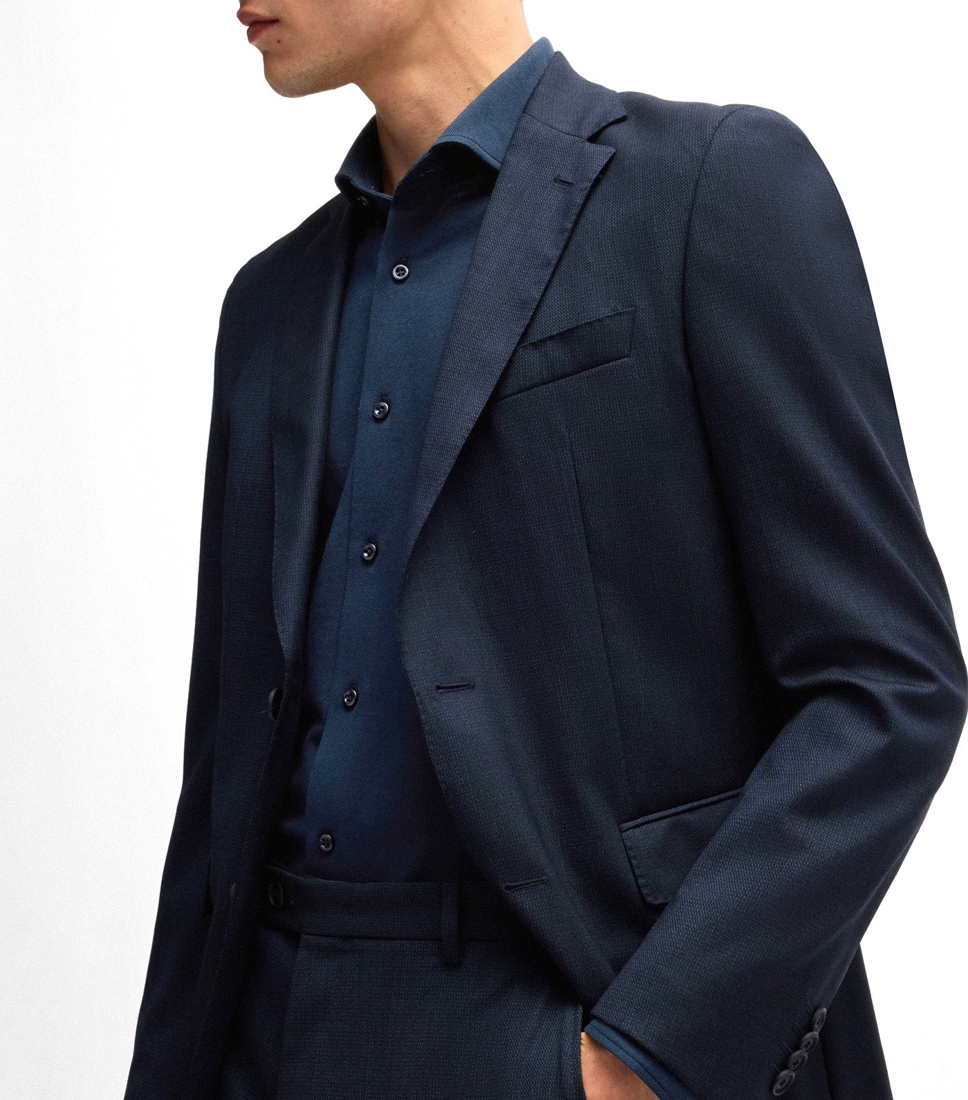 Slim-Fit Shirt in Cotton-Piqué Jersey