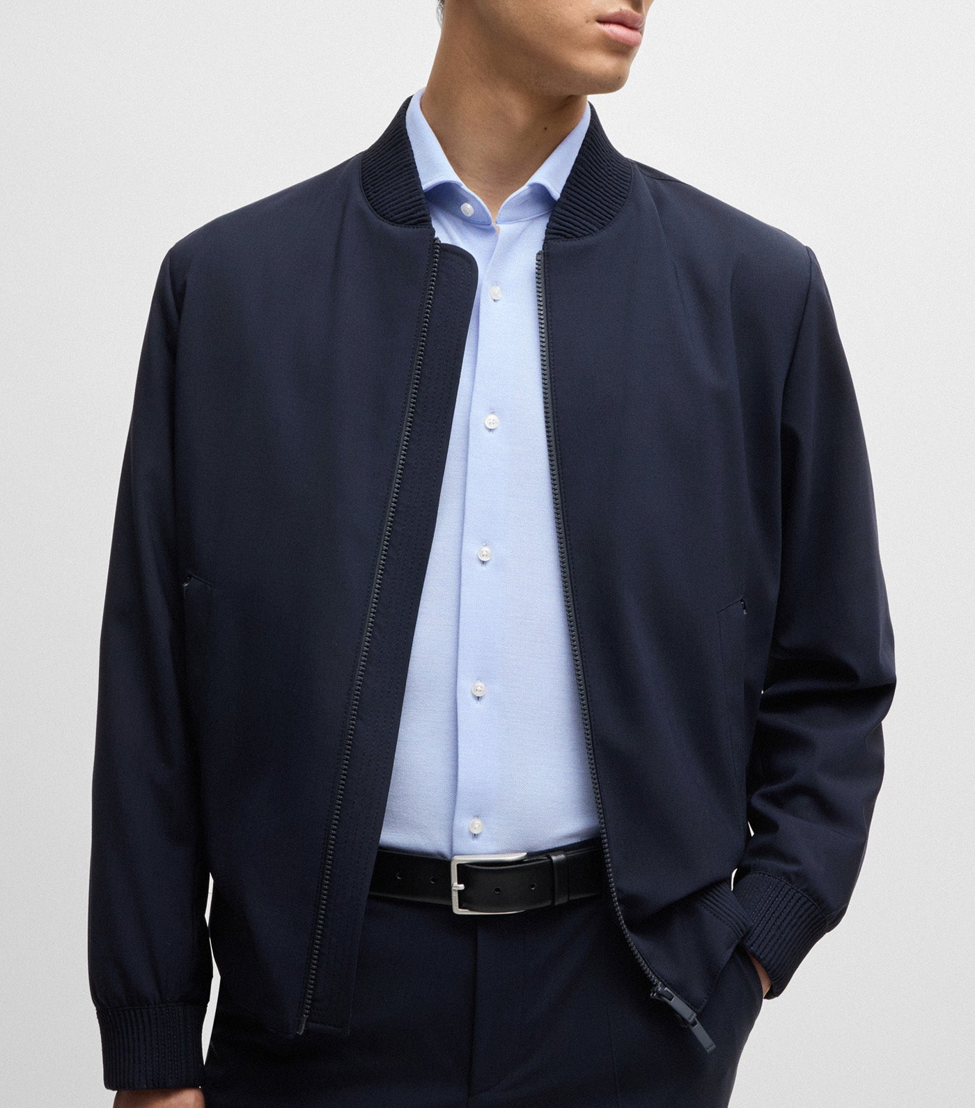 Slim-Fit Shirt in Cotton-Piqué Jersey