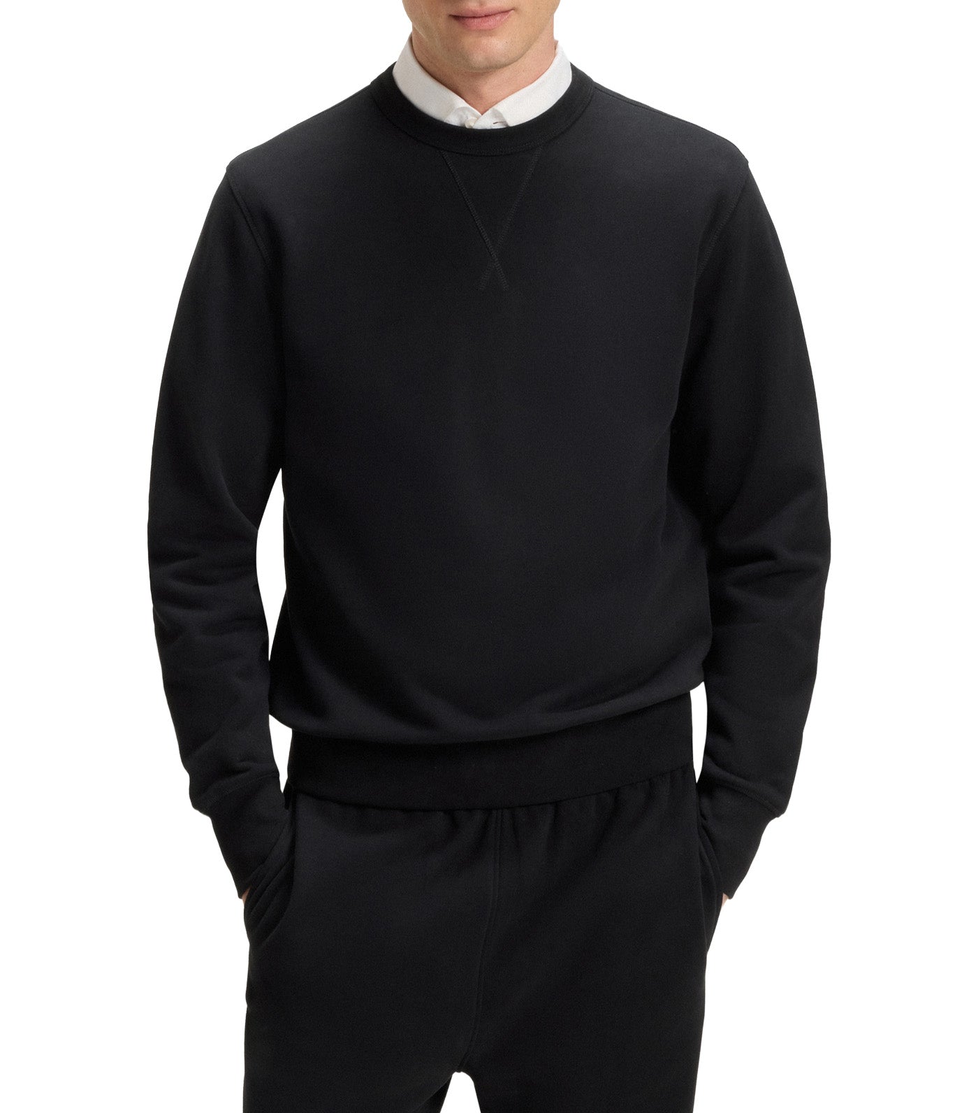 Beckham x BOSS Sweatshirt in Cotton Terry Black