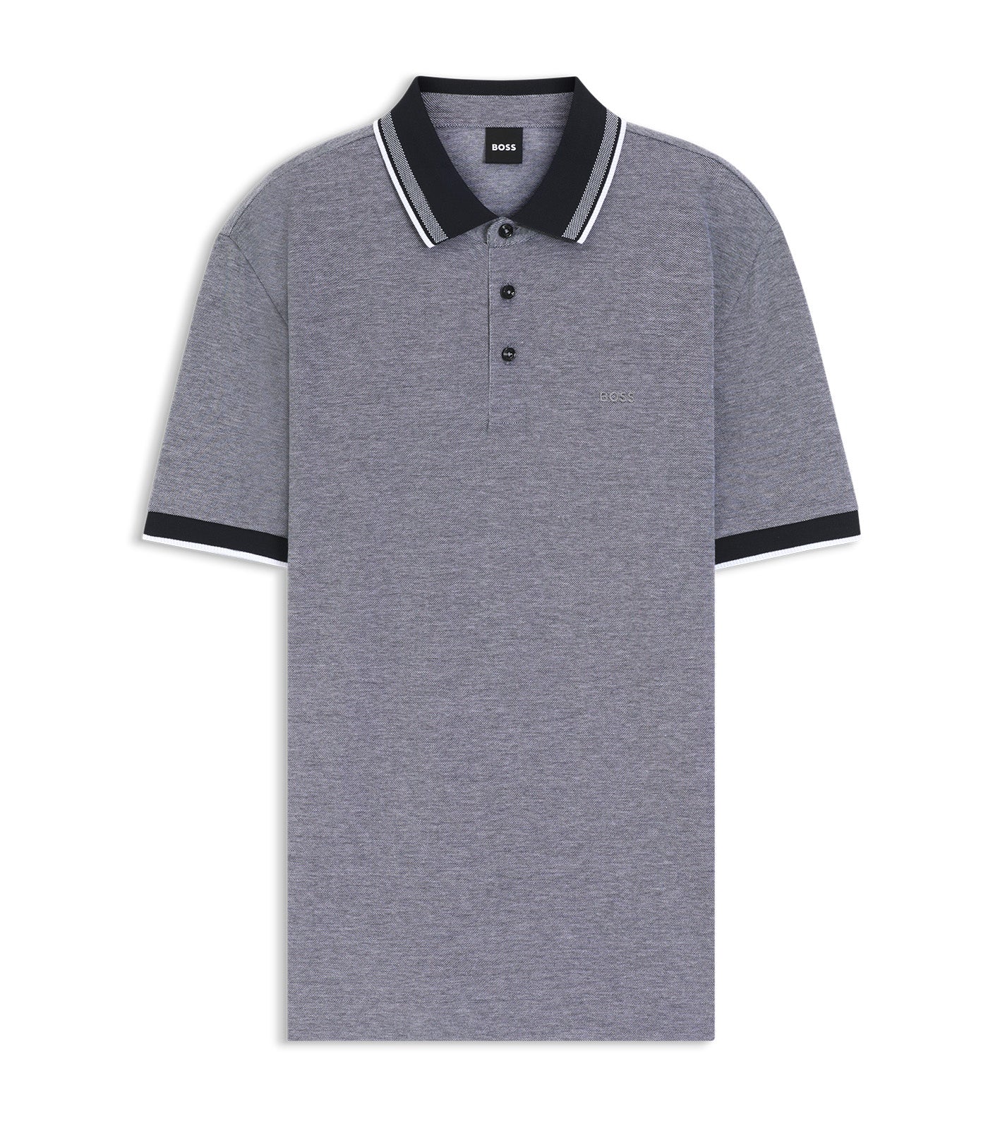 Oxford Cotton Piqué Polo Shirt with Logo Detail