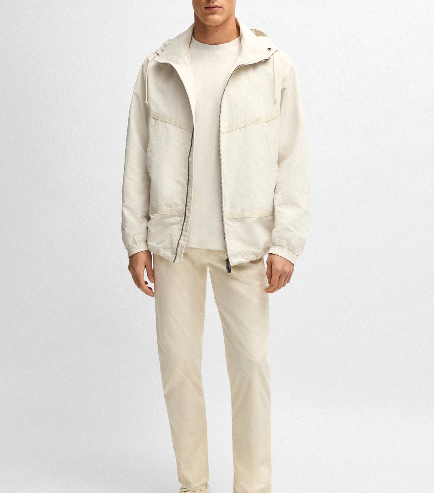 BOSS Regular-Fit T-Shirt in Cotton with Double B Monogram Open White