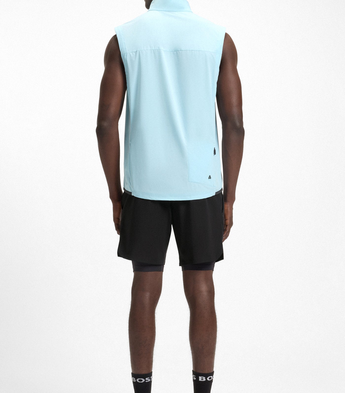 BOSS Active Double-Layer Shorts in Quick-Dry Fabric Black