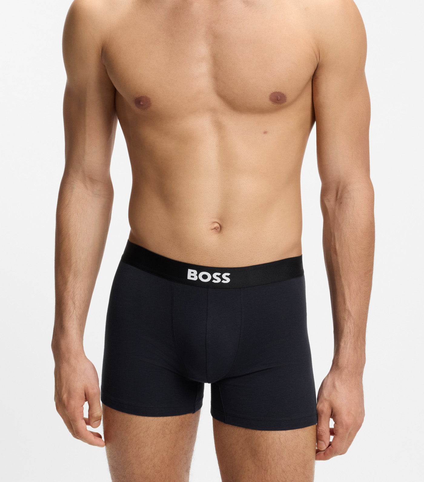 Three-Pack of Boxer Briefs in Stretch Cotton Blue