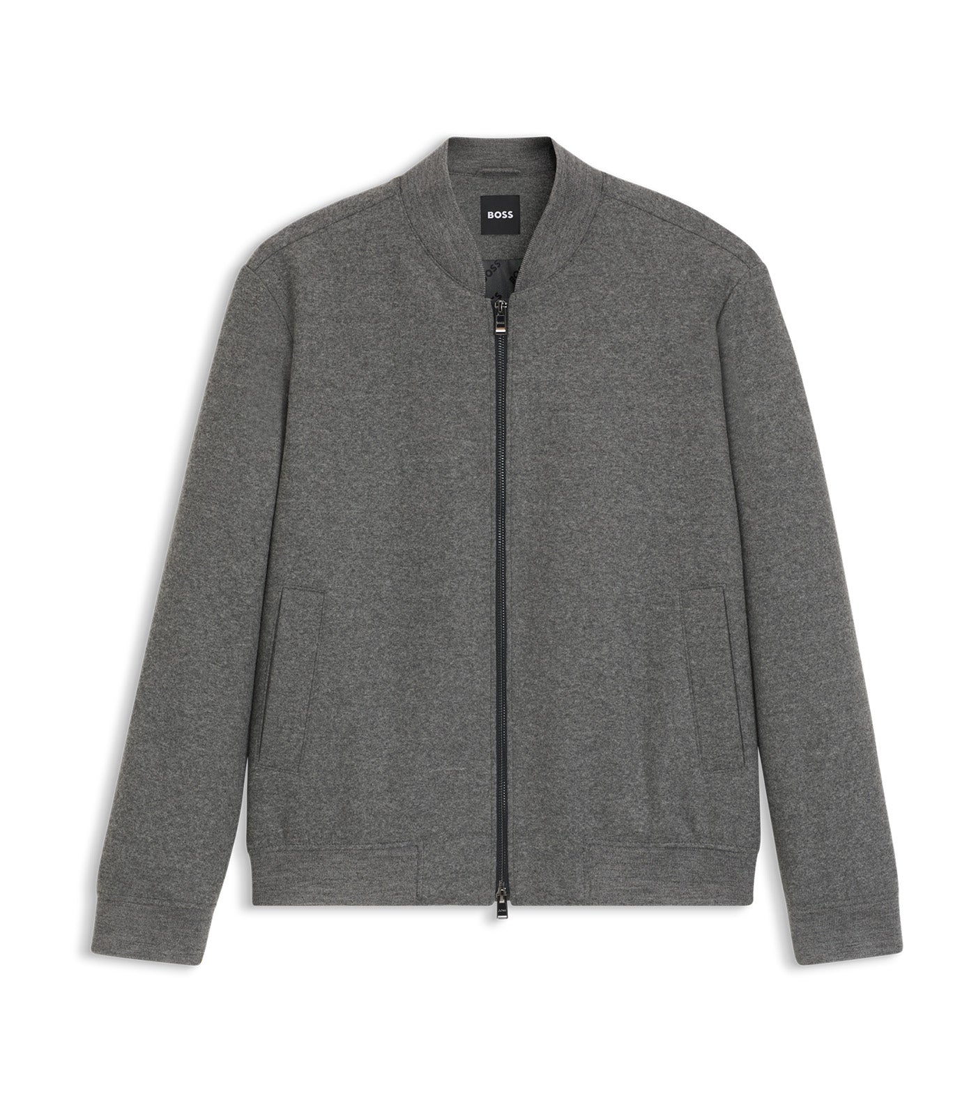 Slim-Fit Jacket in Brushed Stretch Flannel Gray