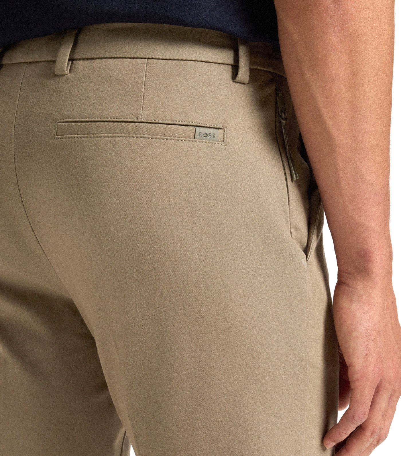 Slim-Fit Trousers in a Stretch-Cotton Blend Brown