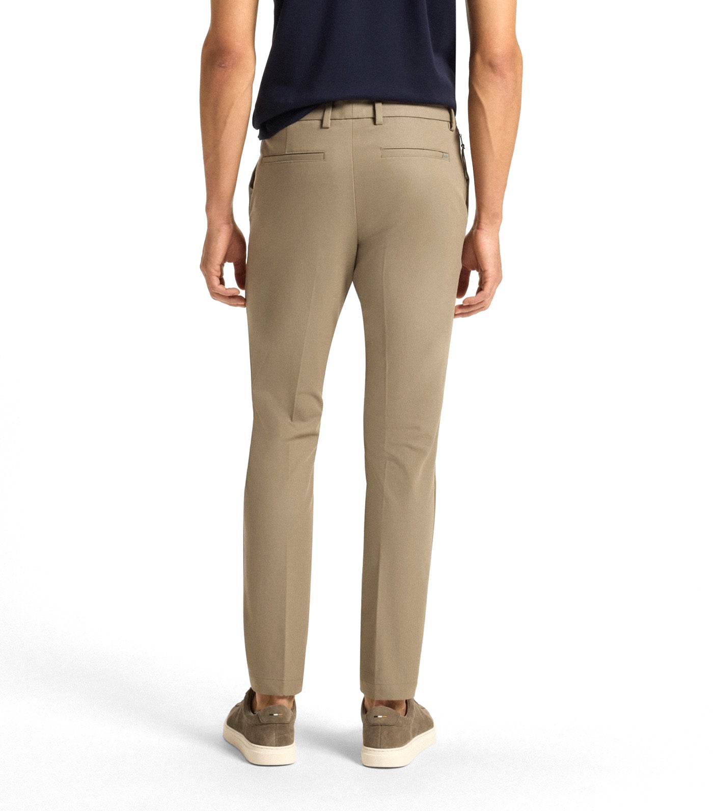 Slim-Fit Trousers in a Stretch-Cotton Blend Brown