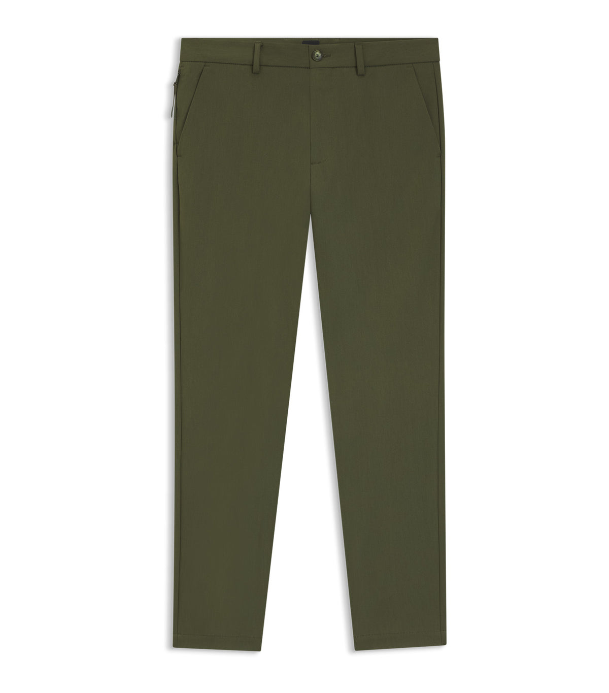Slim-Fit Trousers in a Stretch-Cotton Blend Green