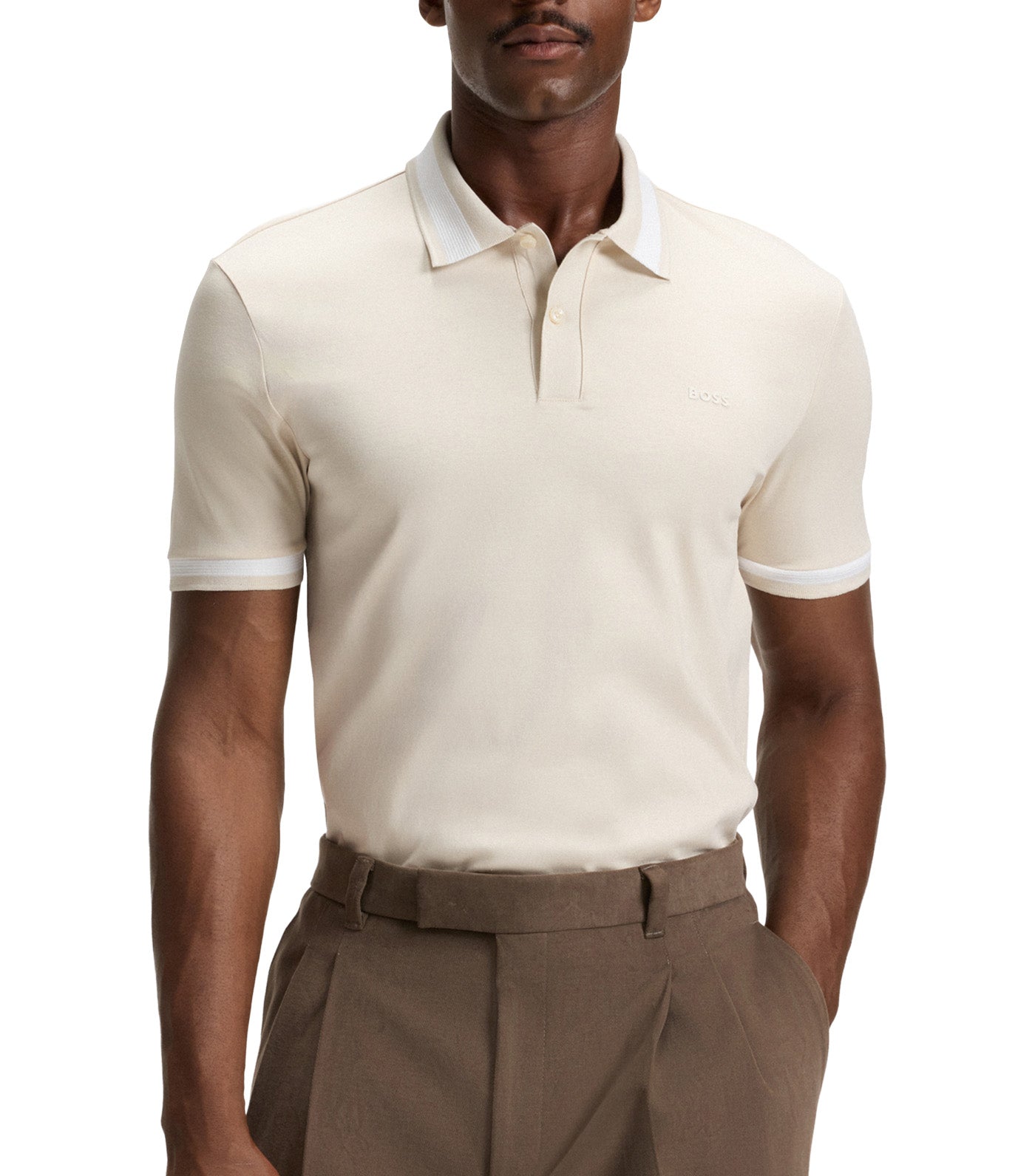 Mercerized-Cotton Slim-Fit Polo Shirt with Structured Trims