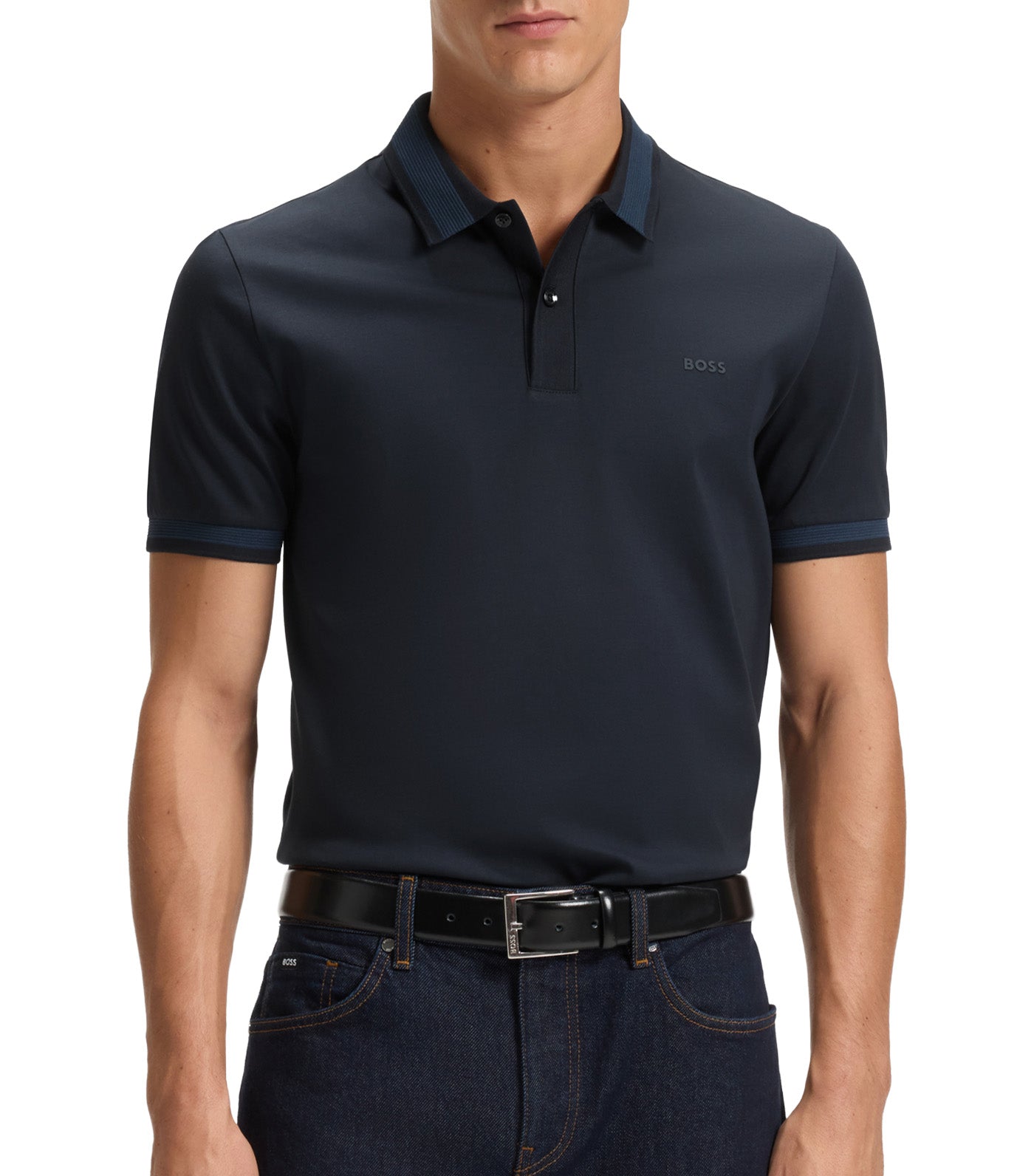 Mercerized-Cotton Slim-Fit Polo Shirt with Structured Trims