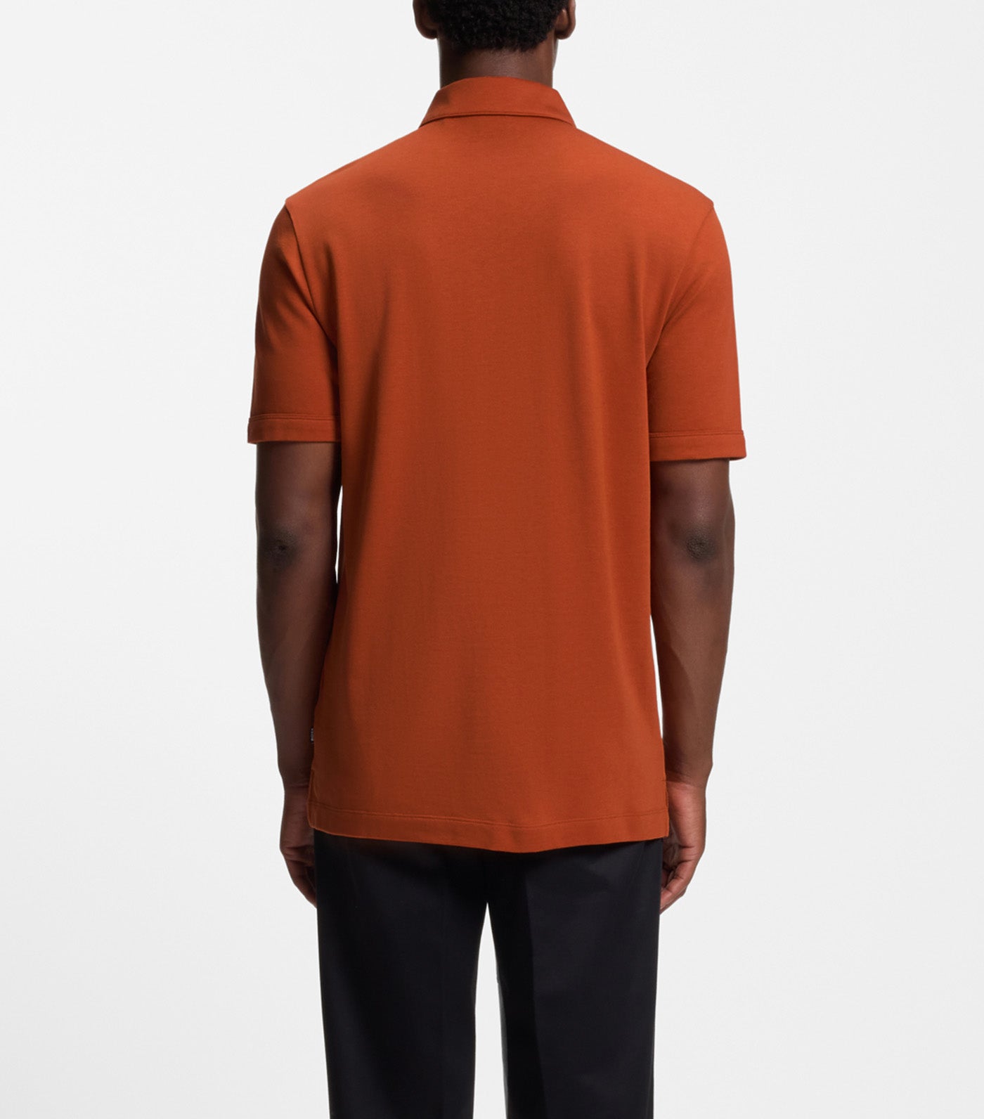 Zip-Neck Polo Shirt with Piqué Weave