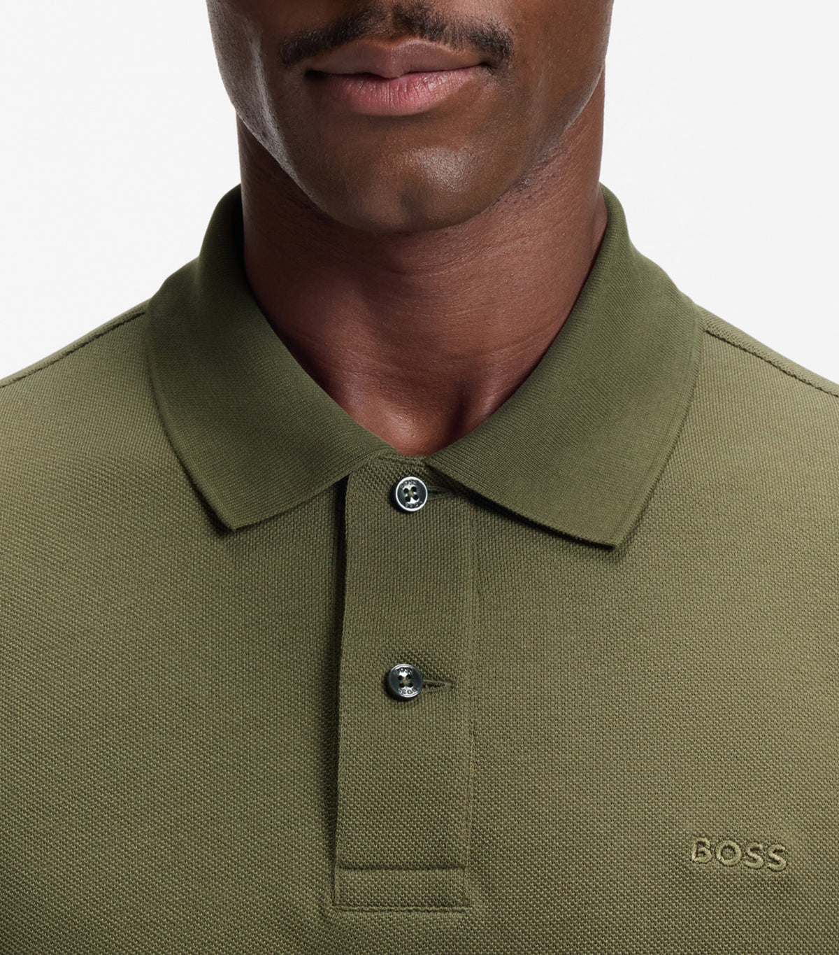 Pallas Polo Shirt in Cotton Piqué with Embroidered Logo Green