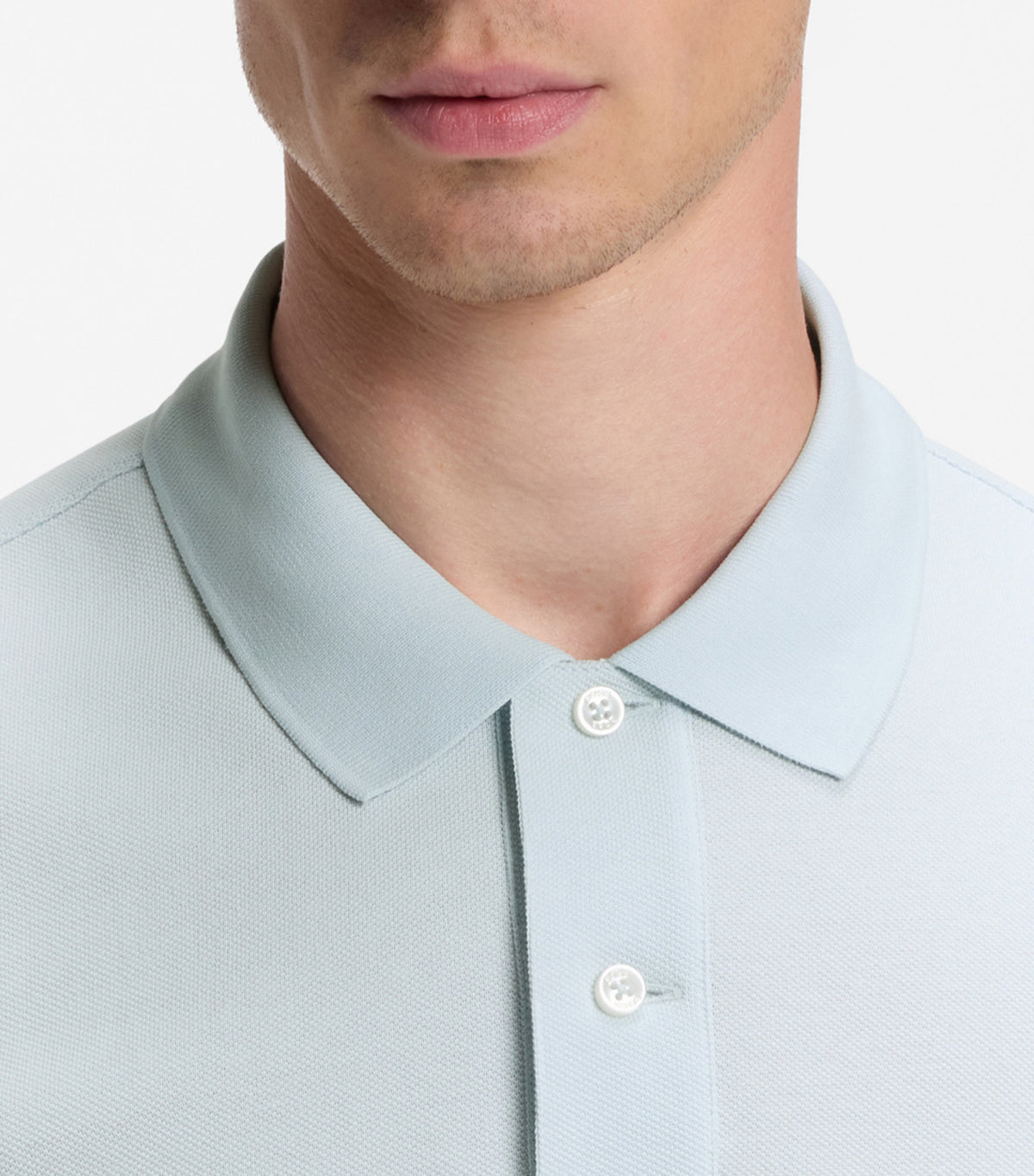 Pallas Polo Shirt in Cotton Piqué with Embroidered Logo Blue