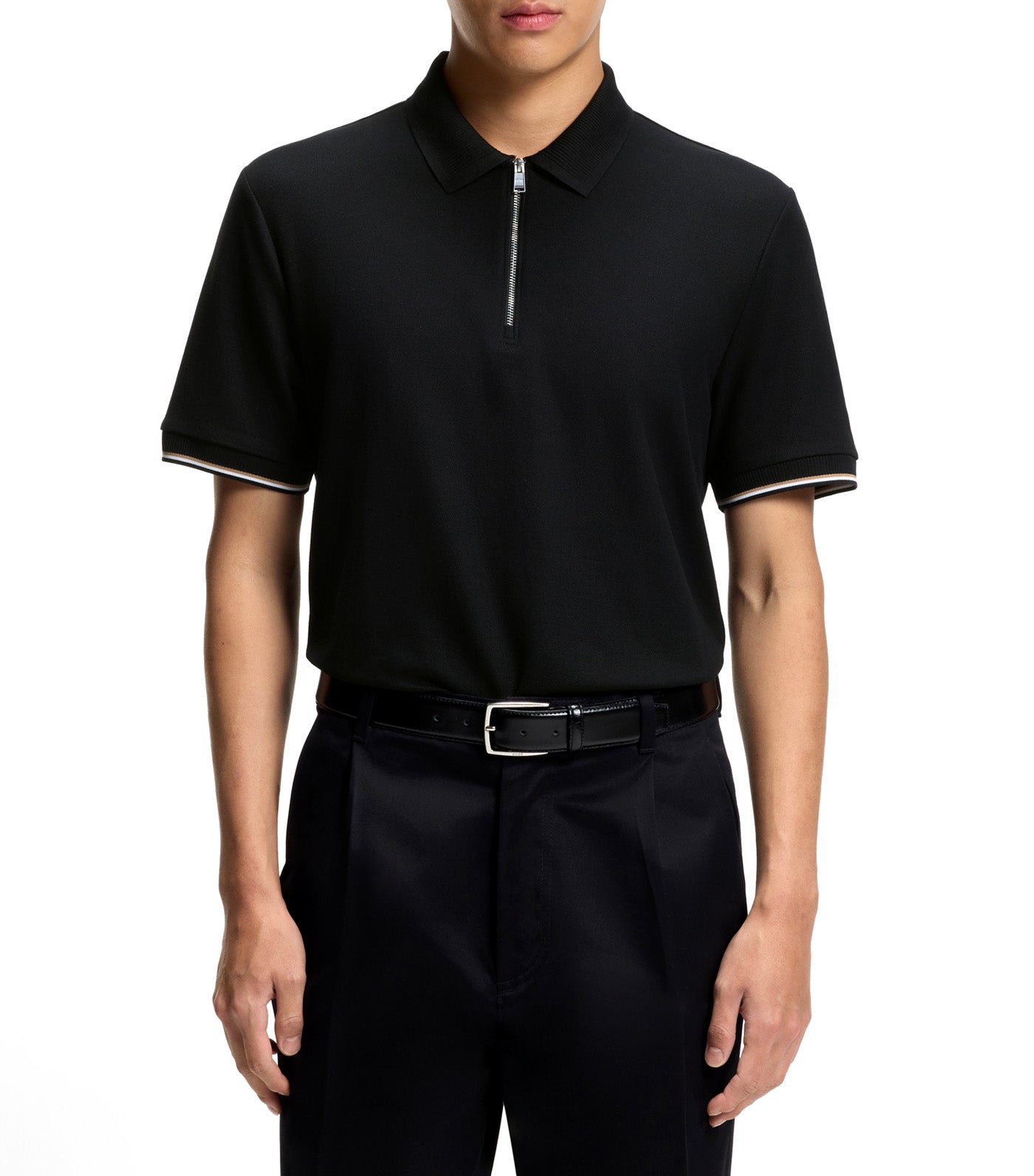 Cotton-Piqué Polo Shirt With Zip Neck