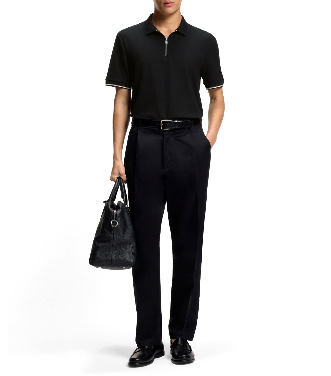 Cotton-Piqué Polo Shirt With Zip Neck