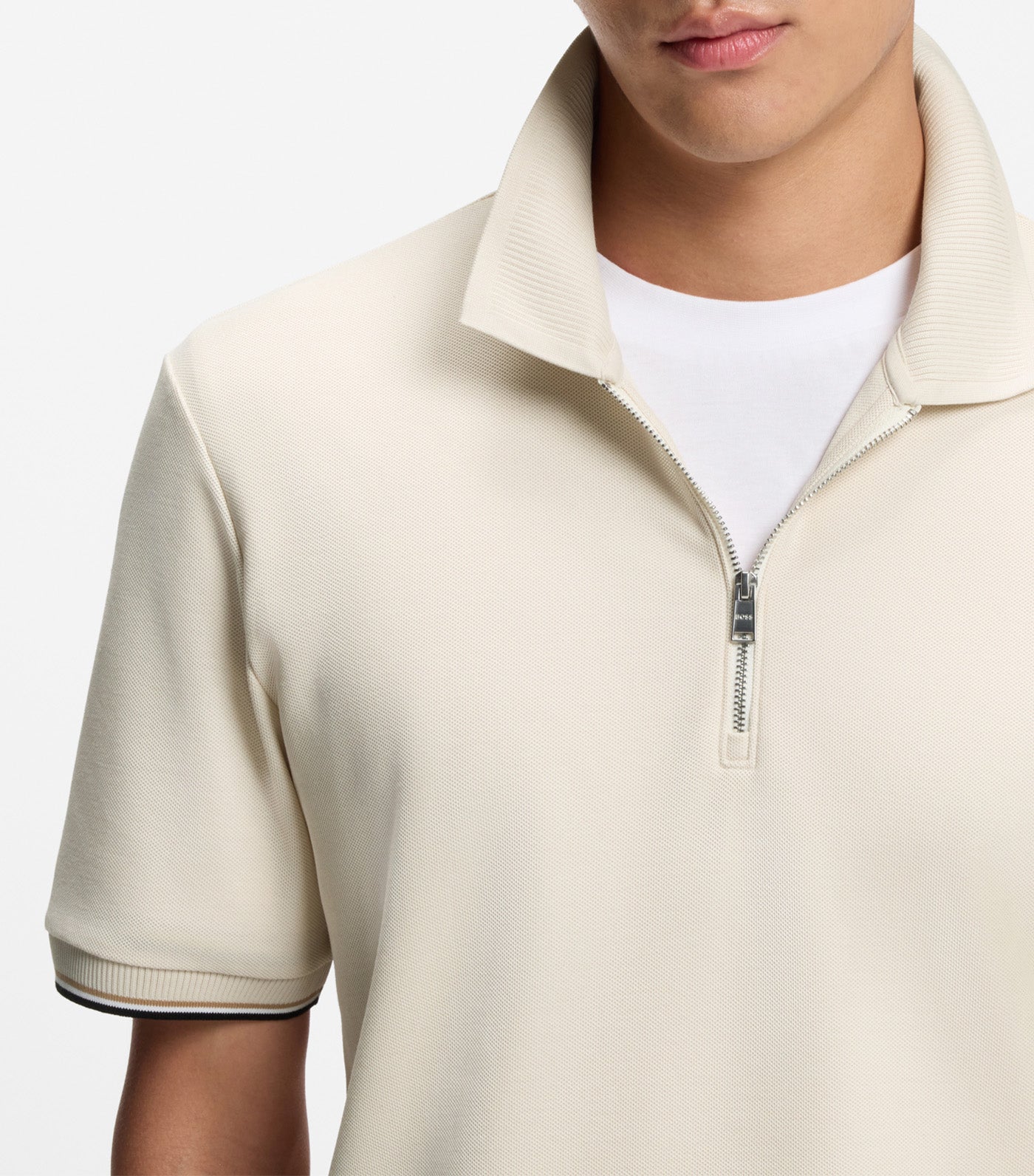 Cotton-Piqué Polo Shirt With Zip Neck
