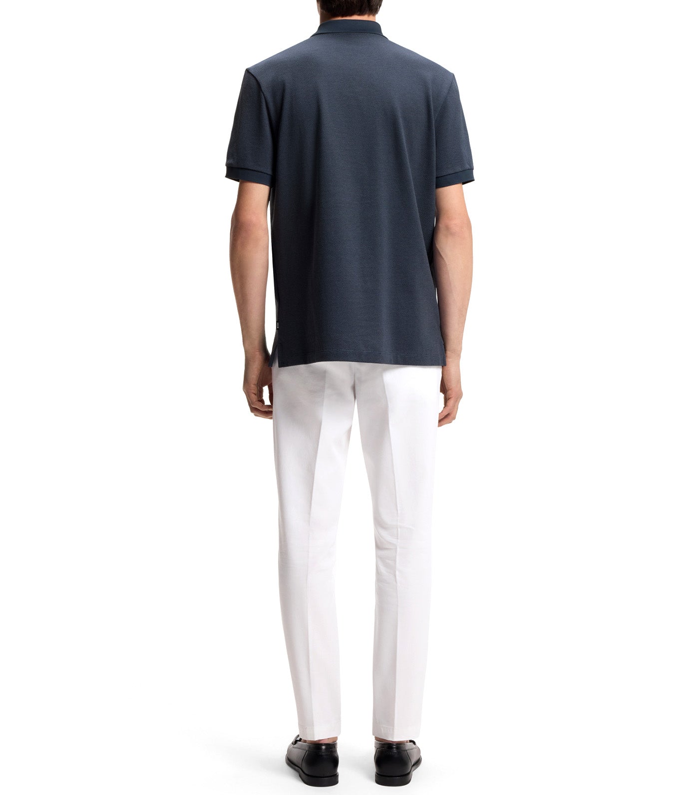 Cotton Polo Shirt With Bubble Structure
