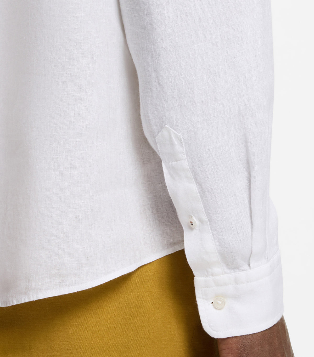 Regular-Fit Button-Down Shirt in Linen White