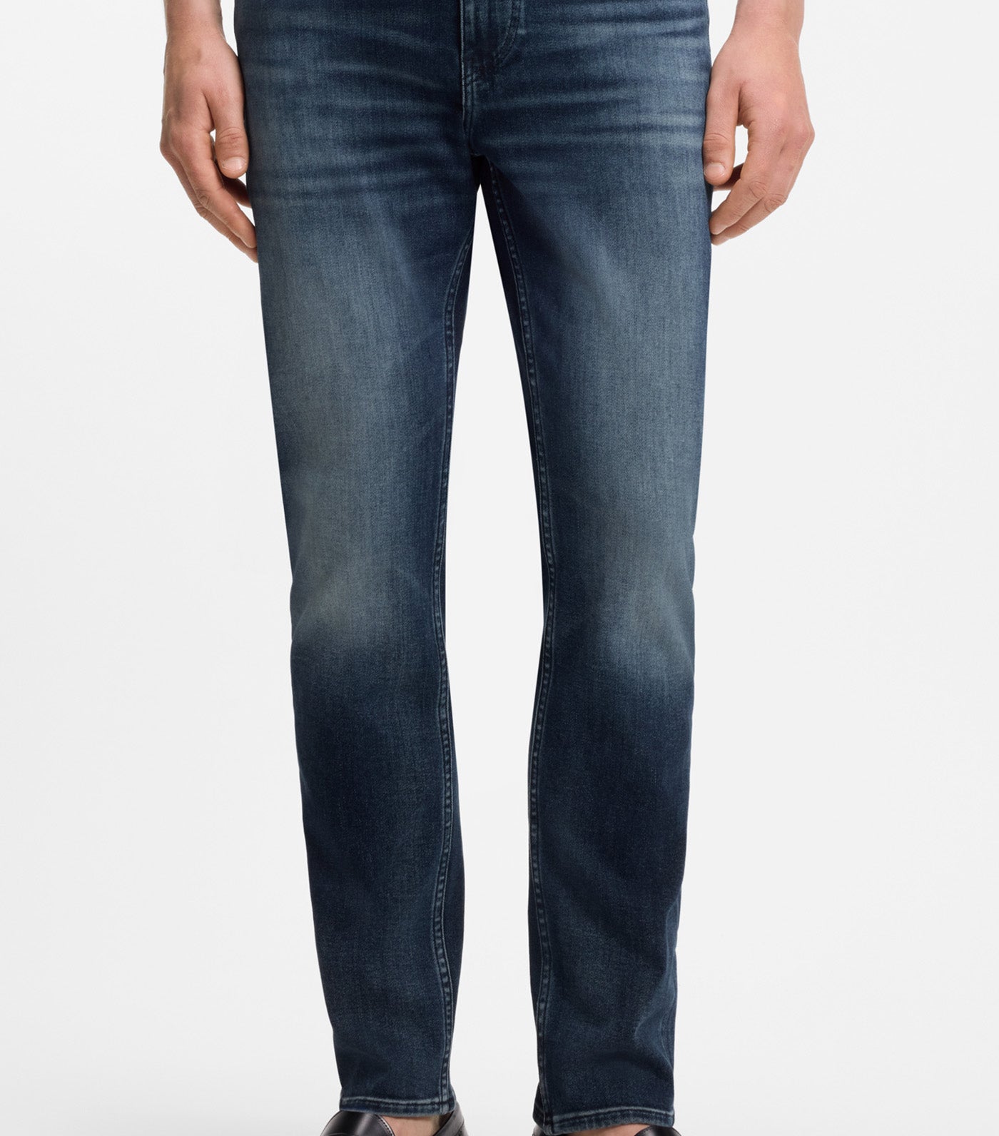 Delaware Slim-Fit Jeans in Stretch Cotton Blend Blue