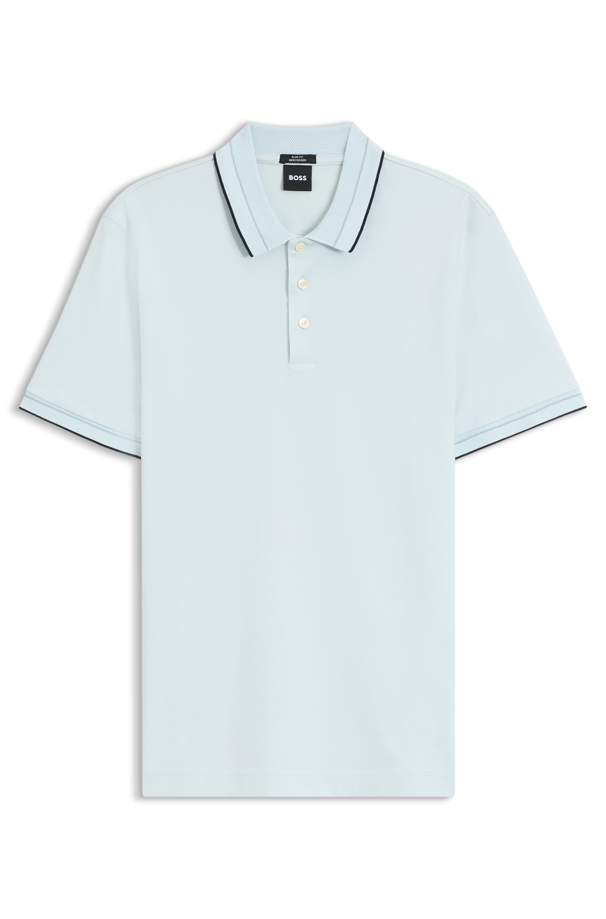 Slim-Fit Polo Shirt In Mercerised Cotton Blue
