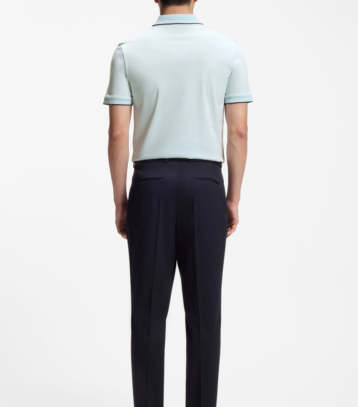 Slim-Fit Polo Shirt In Mercerised Cotton Blue