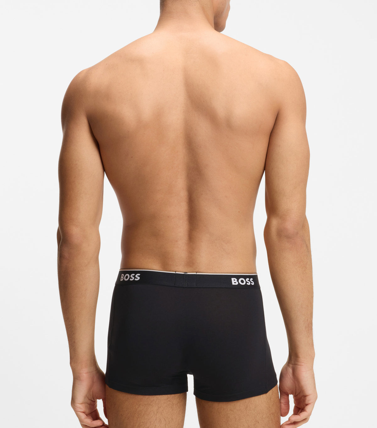 Three-pack Of Trunks With Logo Waistbands Gray