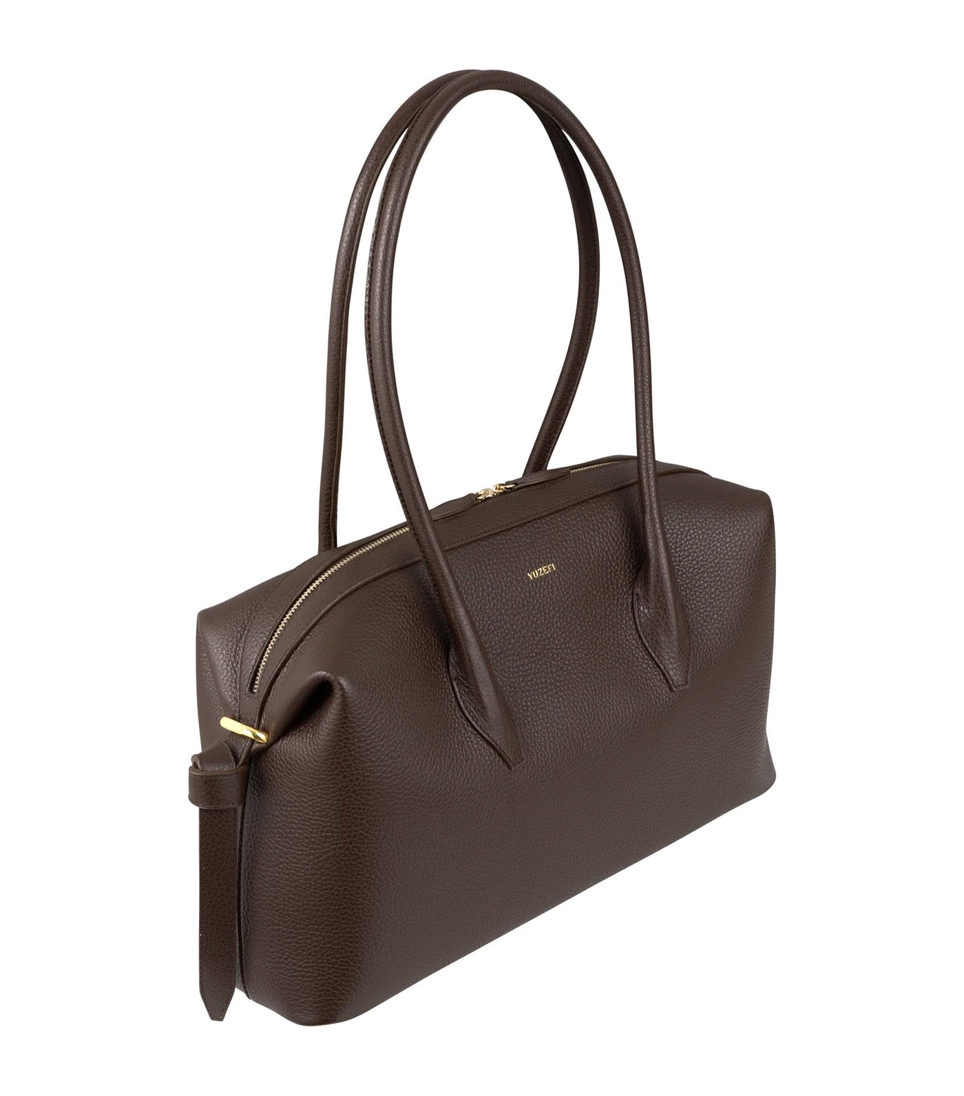 Brioche Duffle Pebble-Grained Leather Espresso