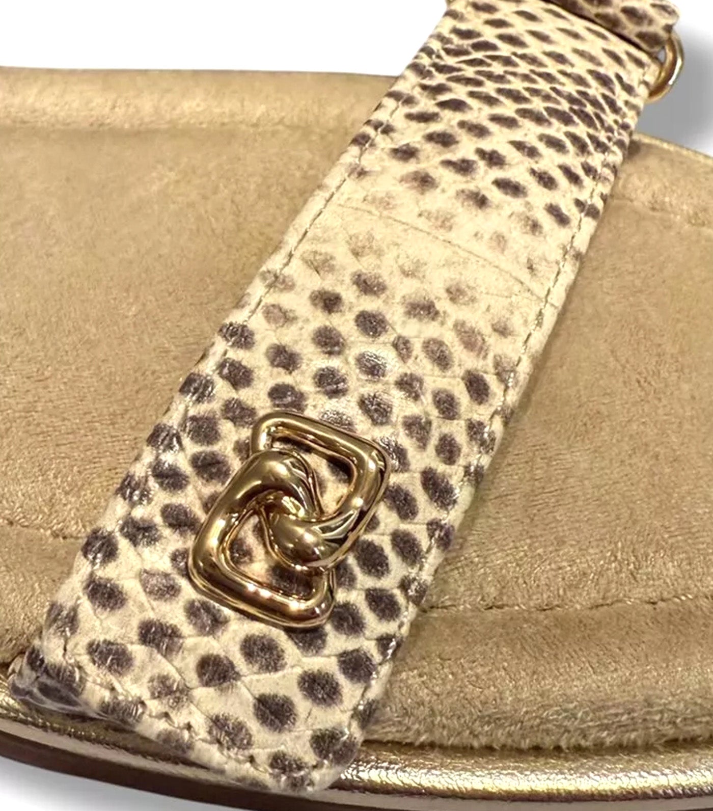 Bruna Sandal Snake Print Beige