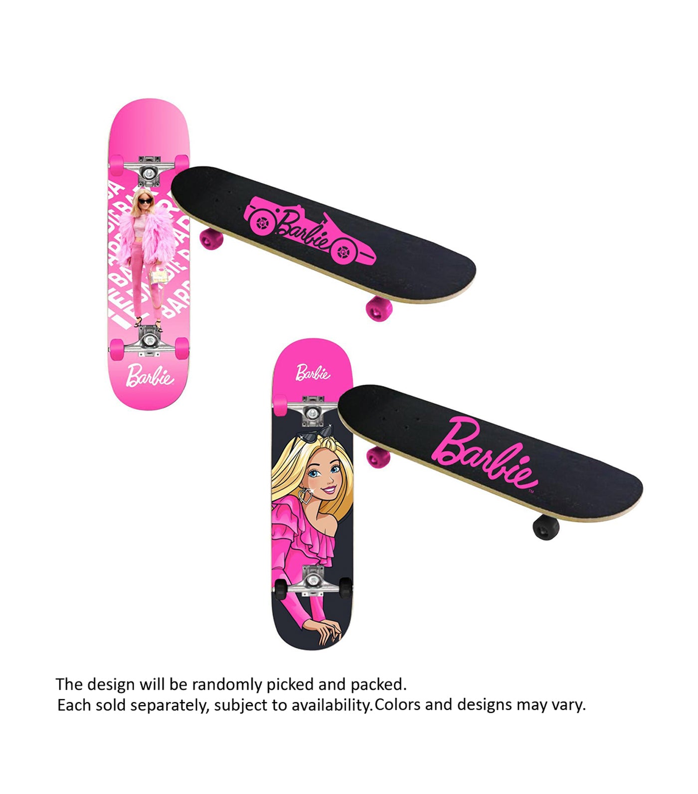 Barbie skateboard online set