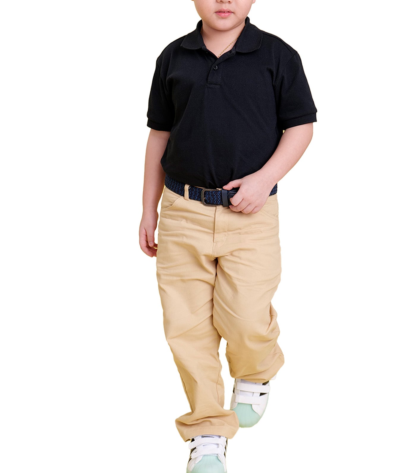 Rustan Jr. Fernando Boys Pique Polo Shirt Black