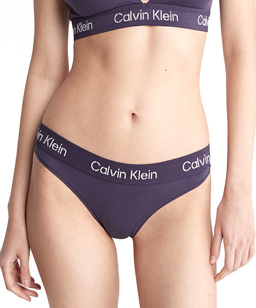 Buy Calvin Klein Underwear Heathered Reprocessed Cotton Thong 