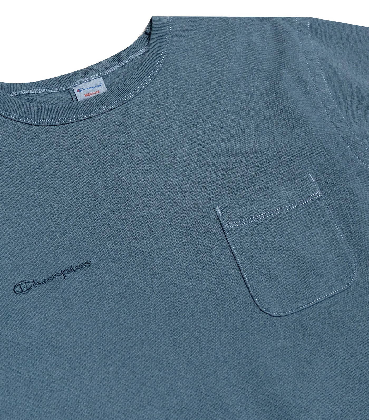 Japan Line Short Sleeve Pocket T-Shirt Teal Blue