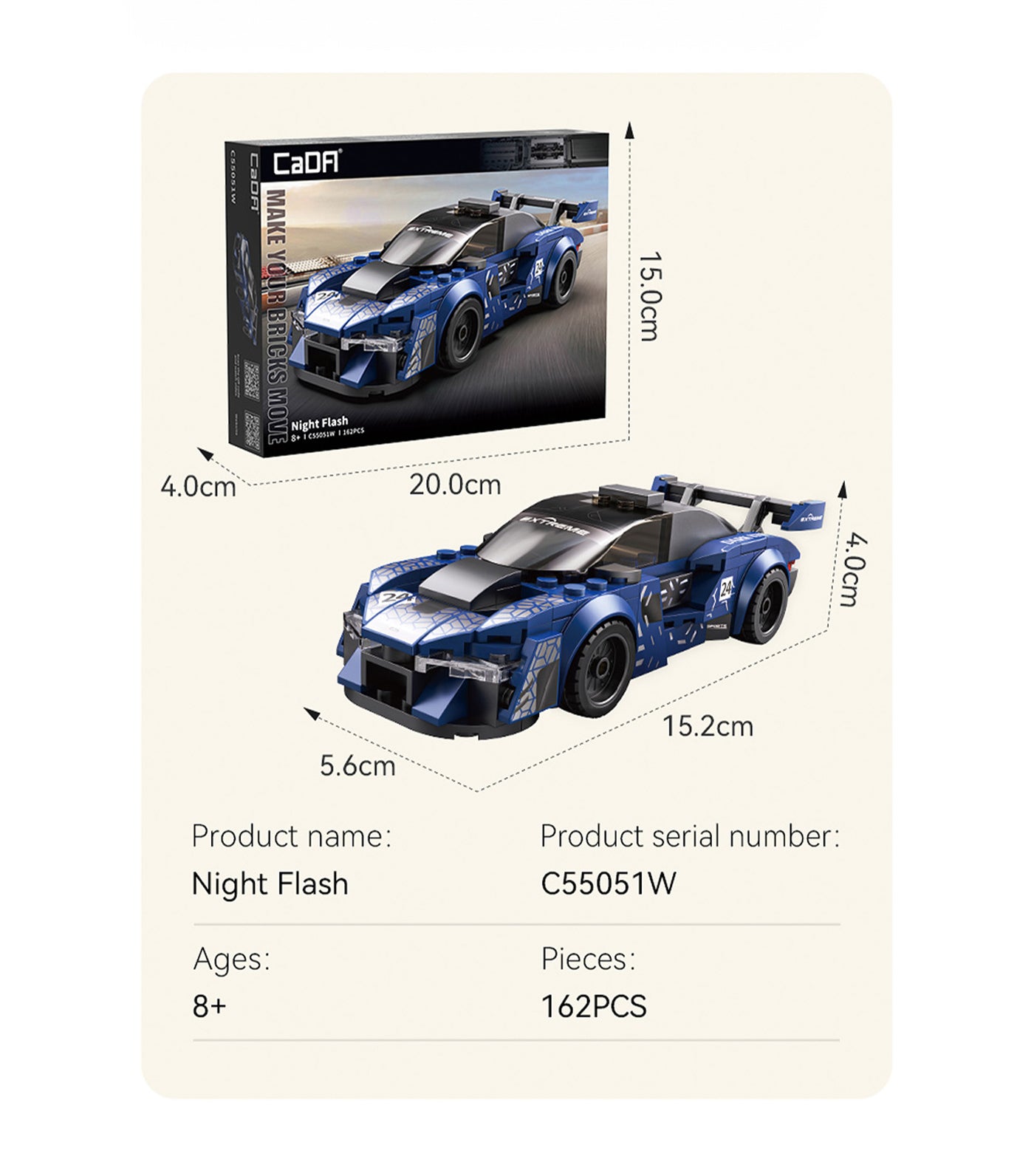 Night Flash 1:24 Blue