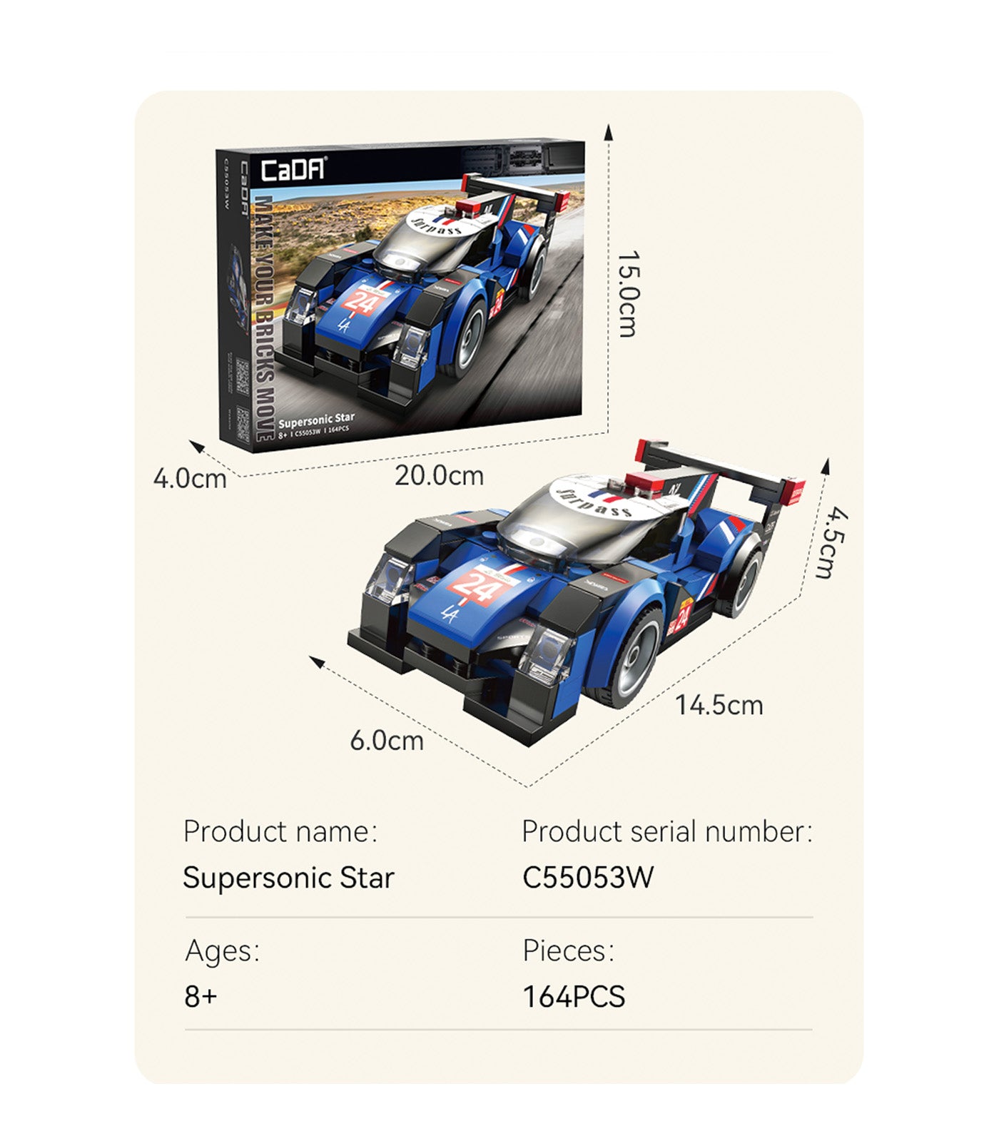 Supersonic Star 1:24 Blue