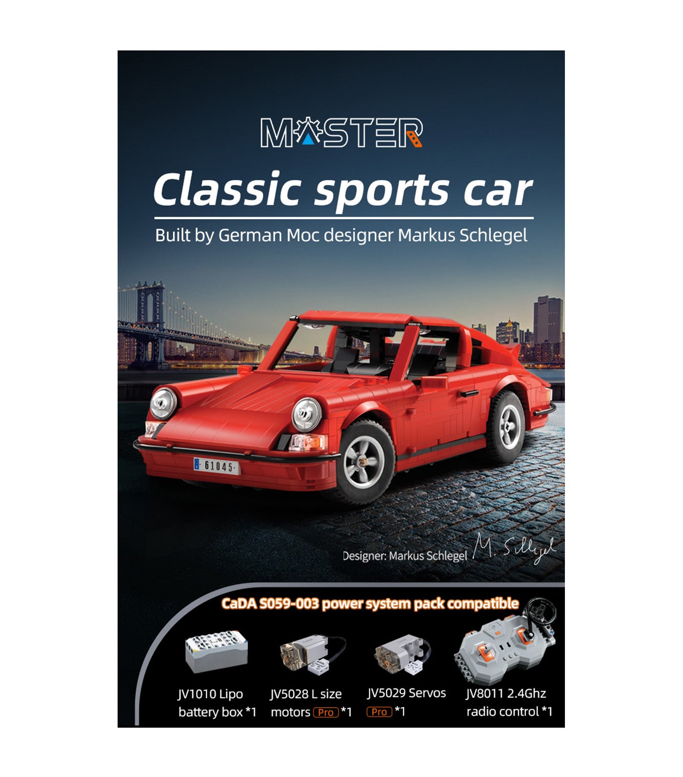 Master-Classic Sports Car (1:12) - Red