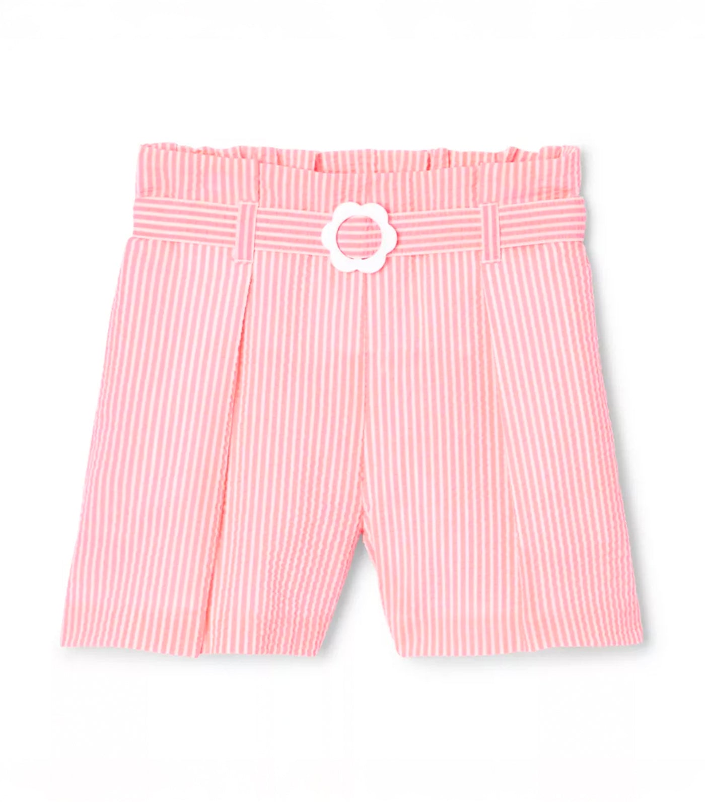 Calandre Shorts Blanc/Corail