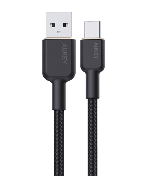 CB-NAC1 Circlet AC Nylon Braided USB-A to USB-C Cable Black