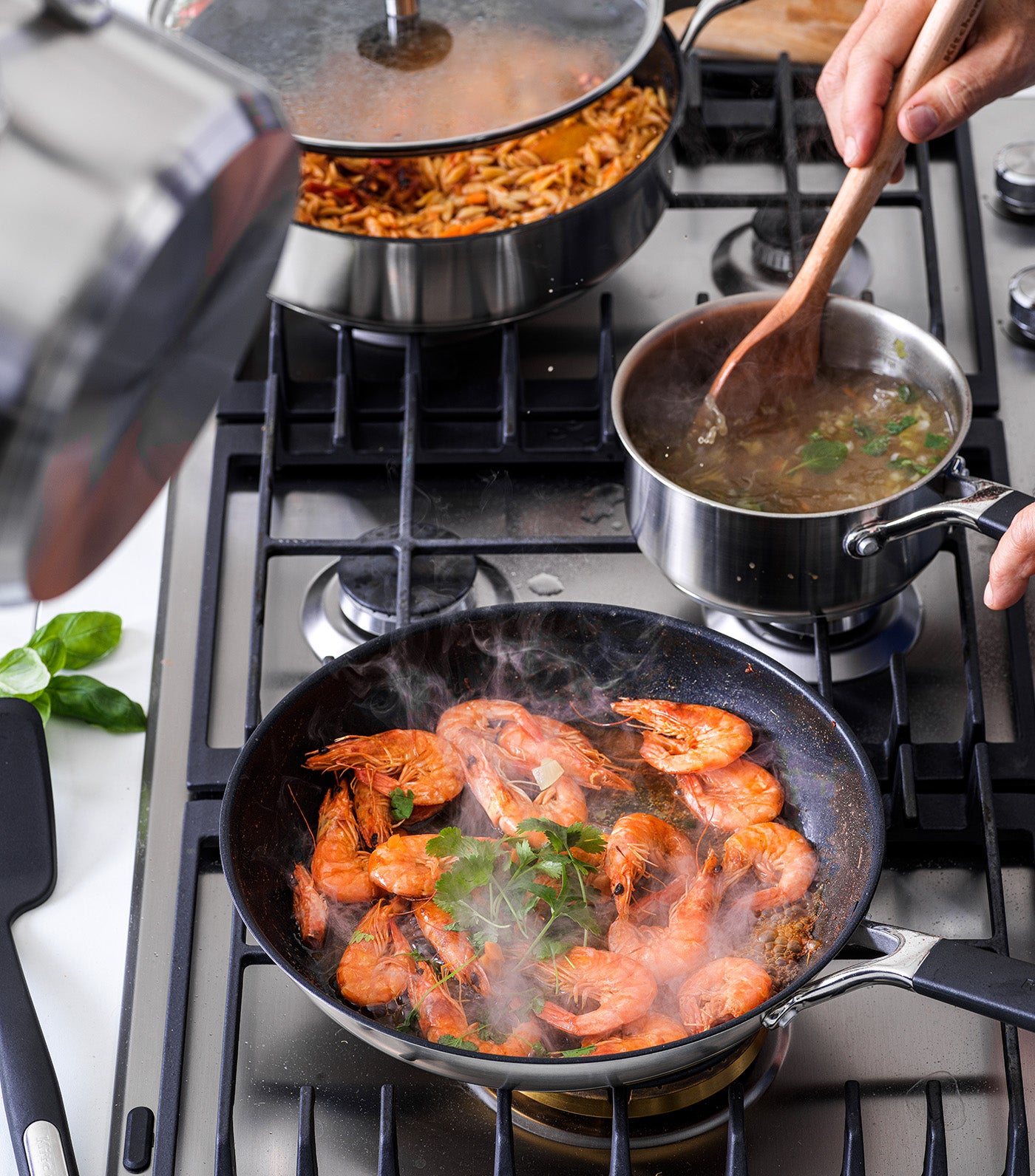 Classic Stainless Steel Open Fry Pan