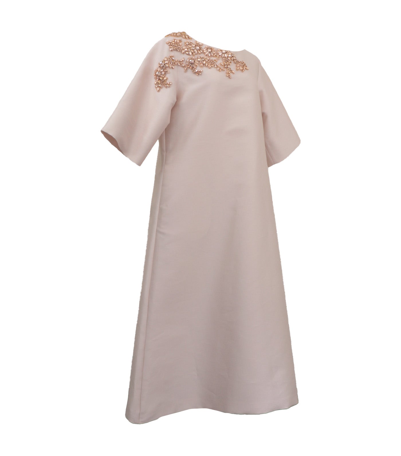 Maeve Long Dress with Applique Beige