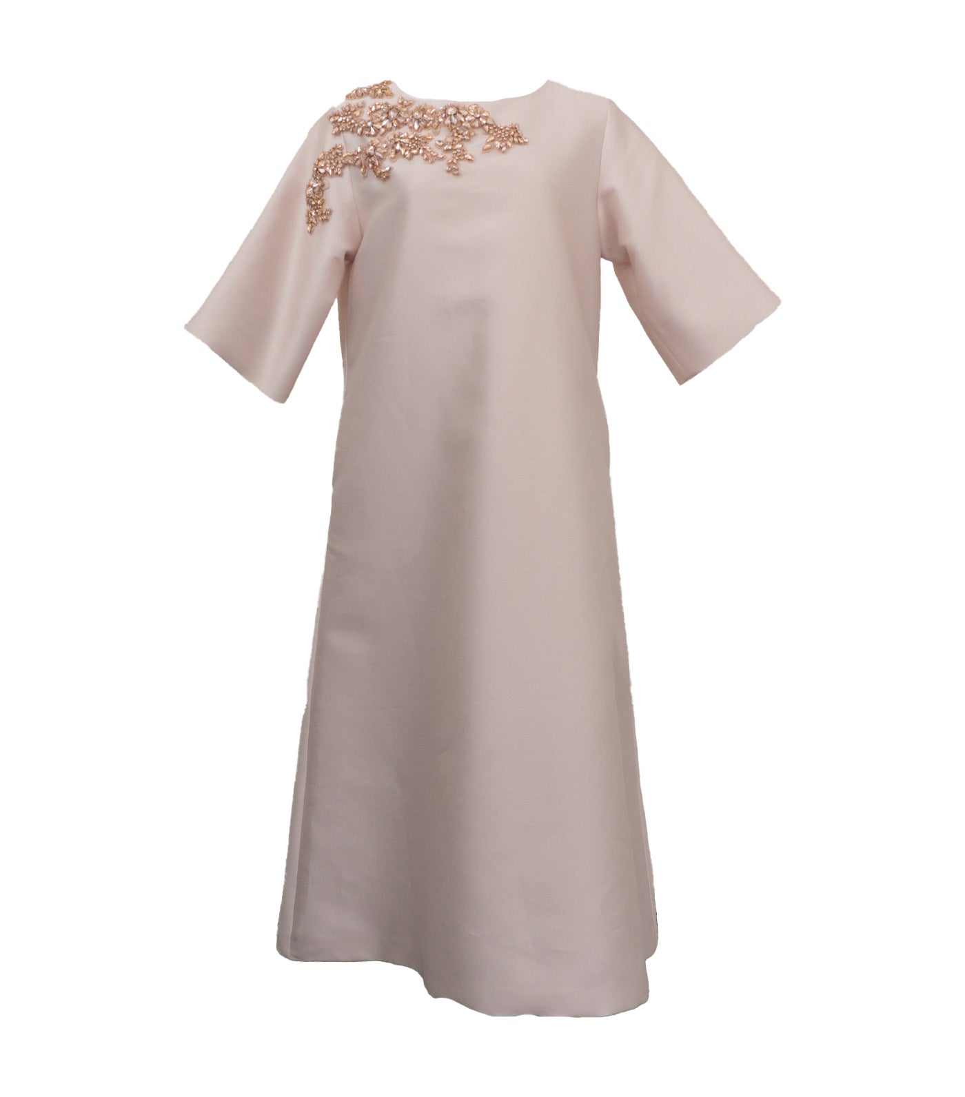 Maeve Long Dress with Applique Beige