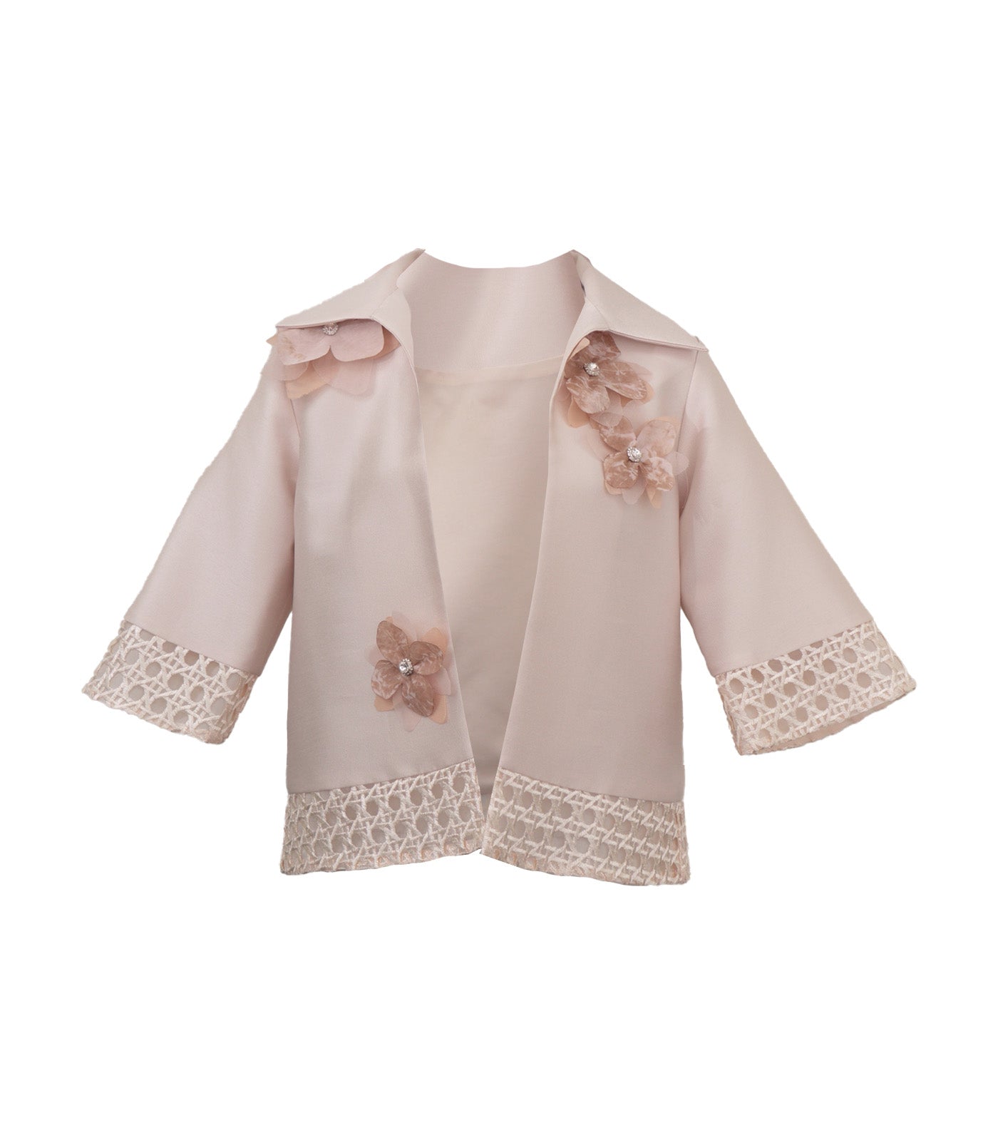 Niko Jacket with Cutout Applique Beige