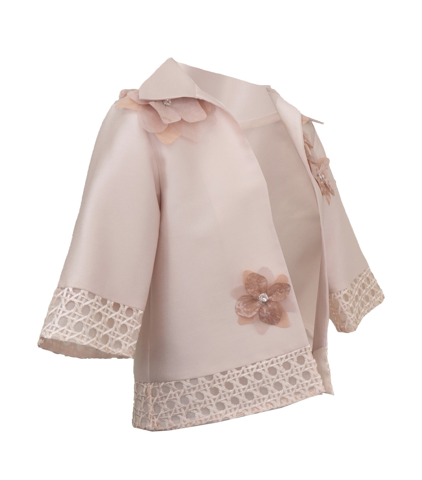 Niko Jacket with Cutout Applique Beige