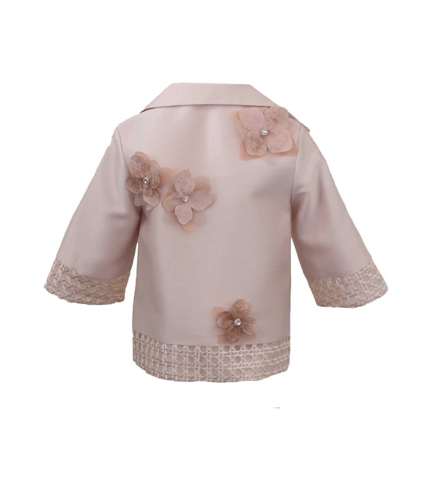 Niko Jacket with Cutout Applique Beige