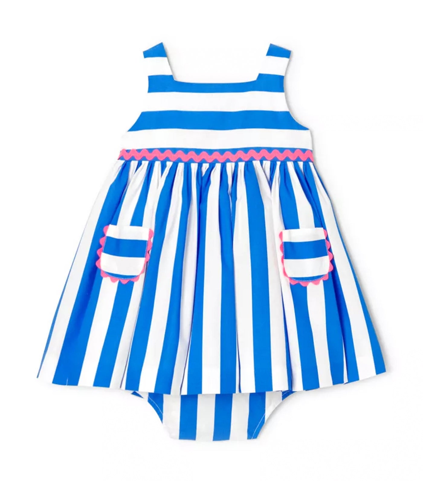 Chantalou Dress Blanc/Bleu