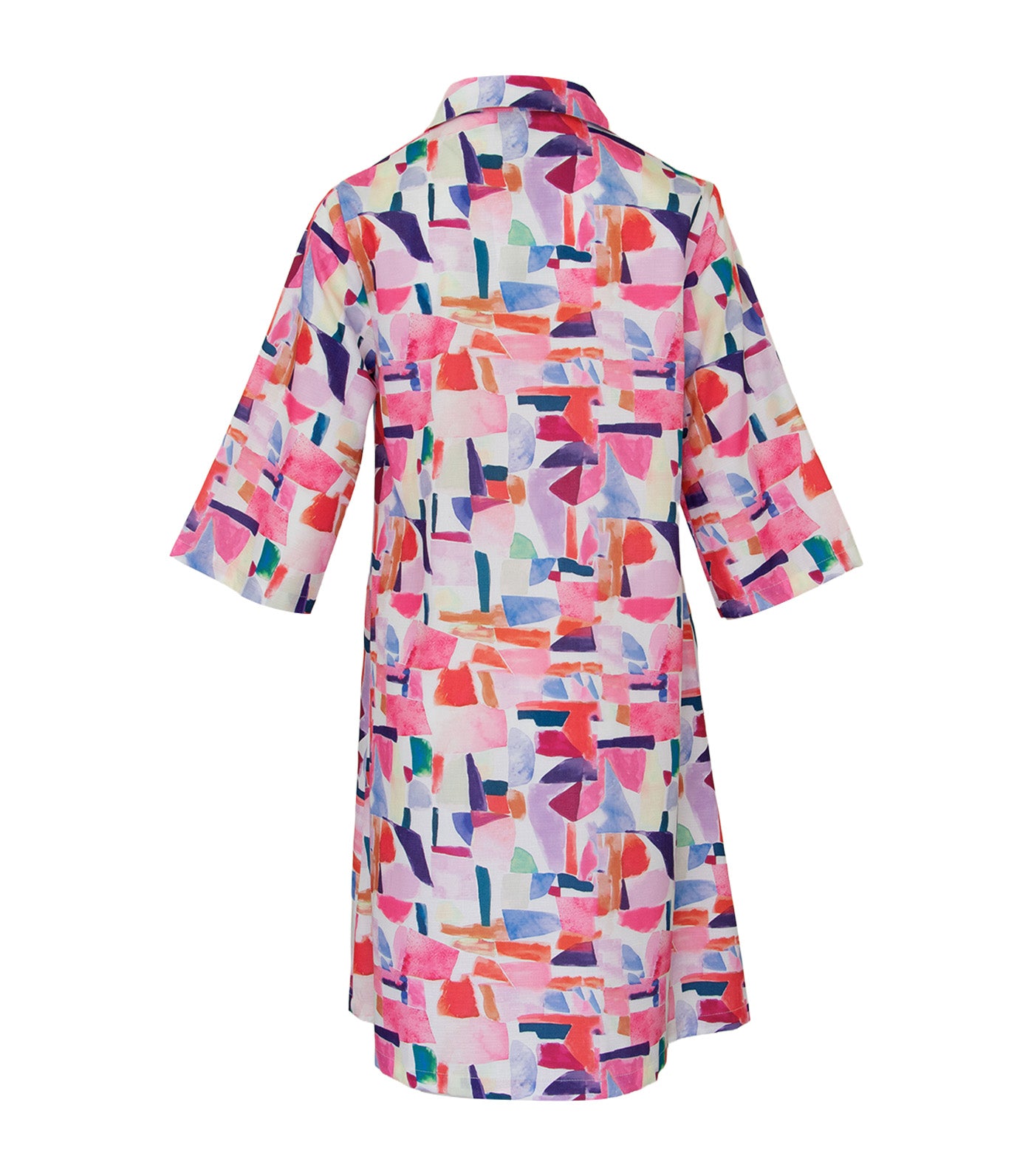 Ava Buttondown Dress Geometric Prints