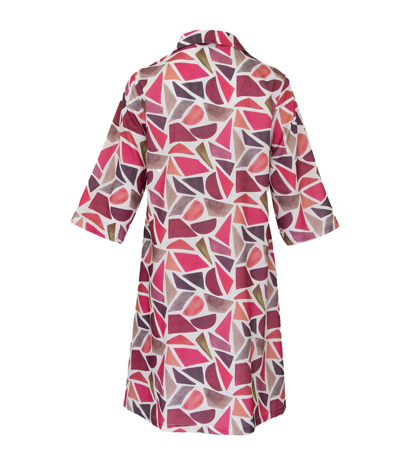 Ava Buttondown Dress Geometric Prints