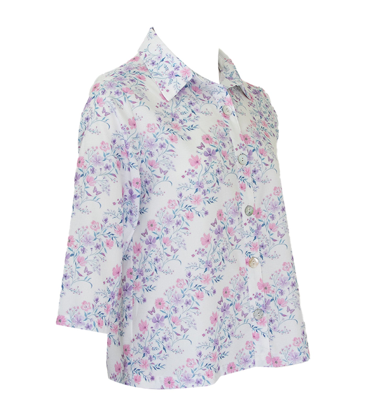 Criselda Bob Buttondown Blouse Printed Floral