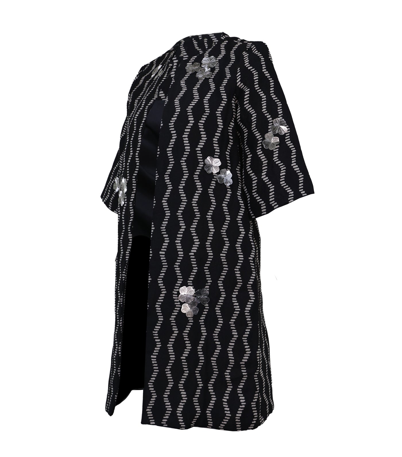 Criselda Dina Dustcoat Applique Black