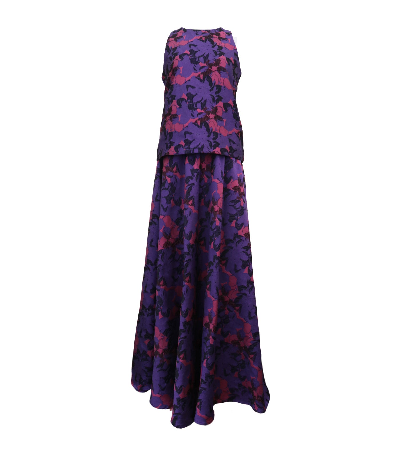 Criselda Embay Printed Skirt Purple and Pink Multicolor