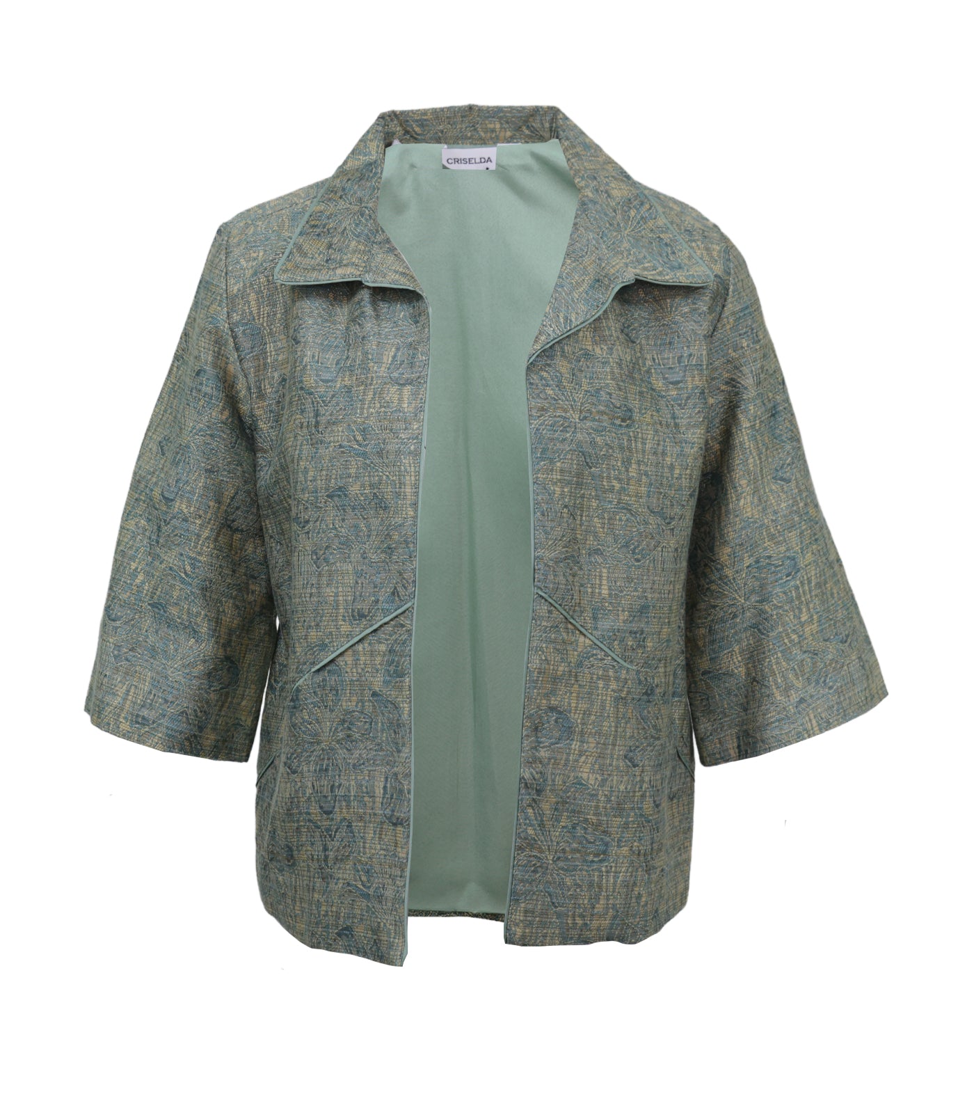 Criselda Emmar Jacket Collared Green Printed