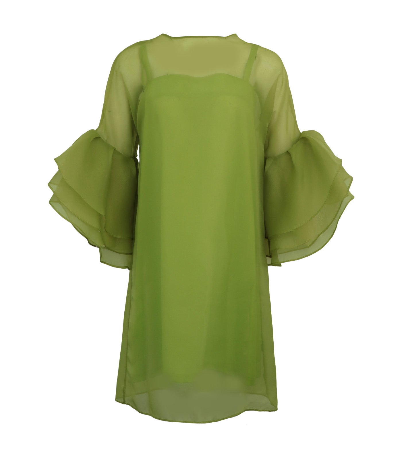 Criselda Ilivia Organza Dress Yellow Green